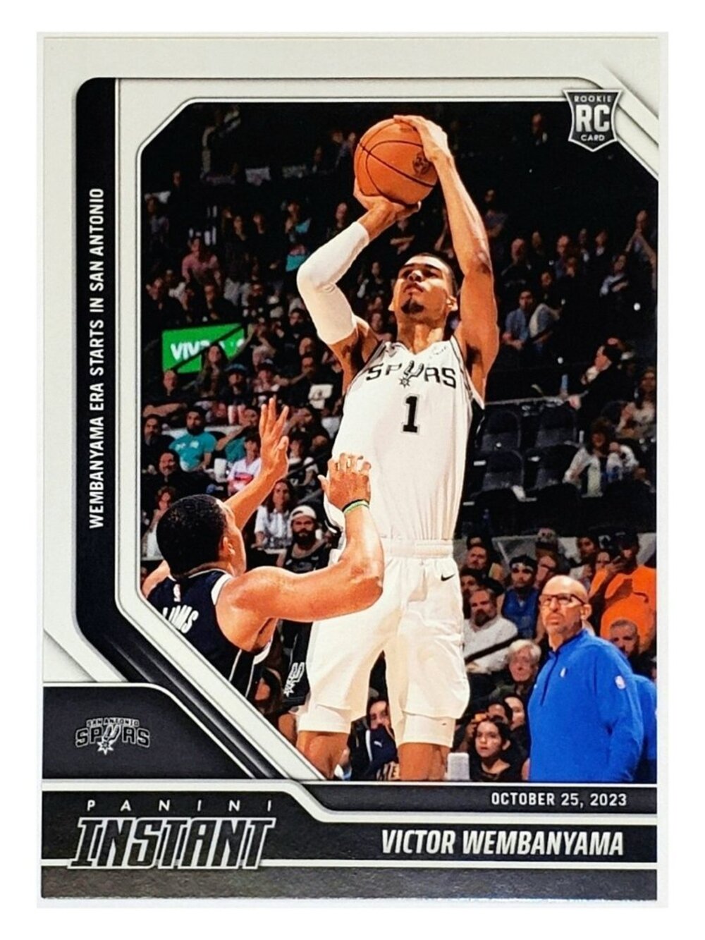 VICTOR WEMBANYAMA ROOKIE "SP" 2023 PANINI INSTANT #5 SPURS, #1 OVERALL NBA DEBUT